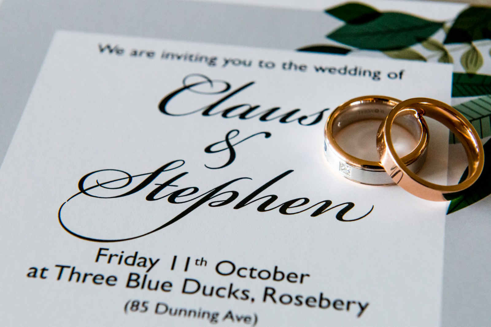 invitation to same sex wedding in sydney