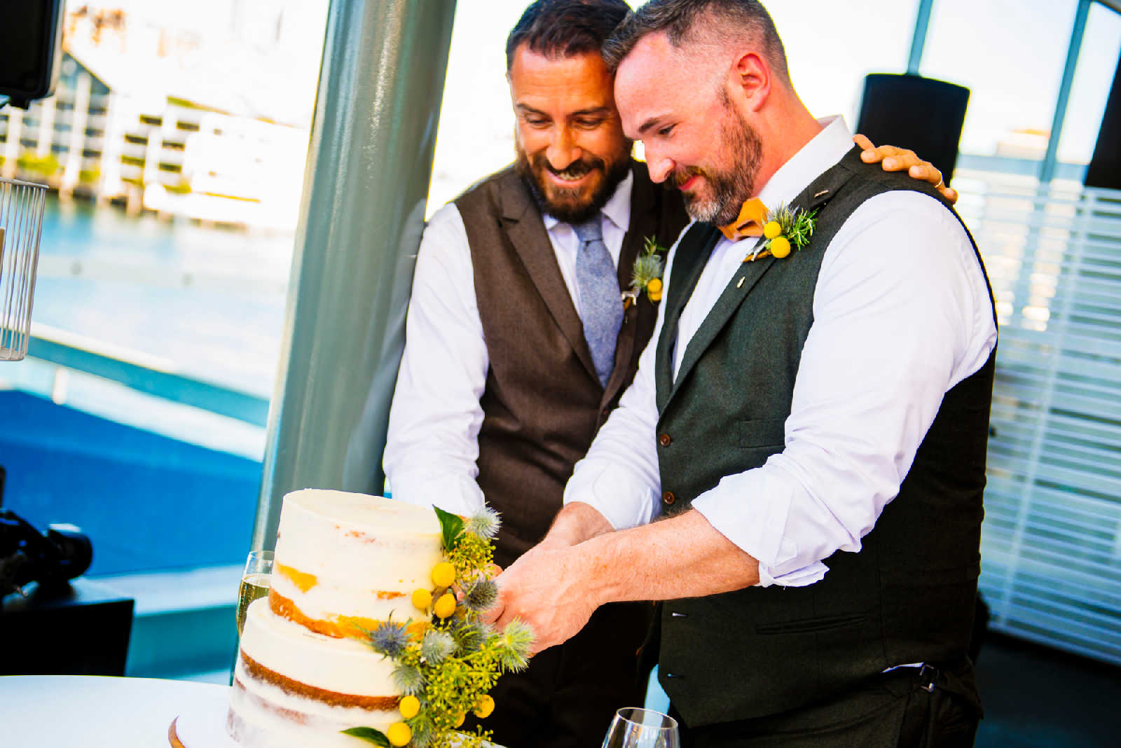 poolside cafe wedding