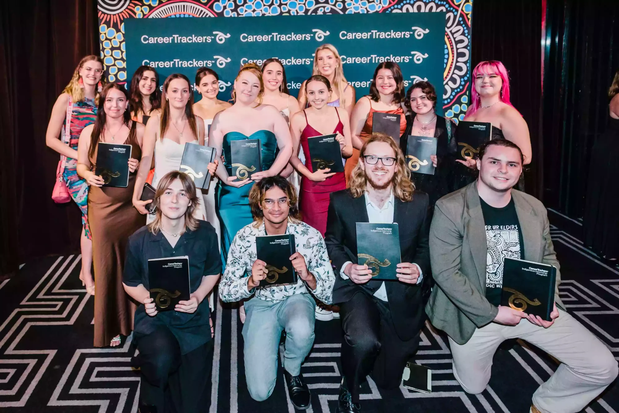 group of people with their award