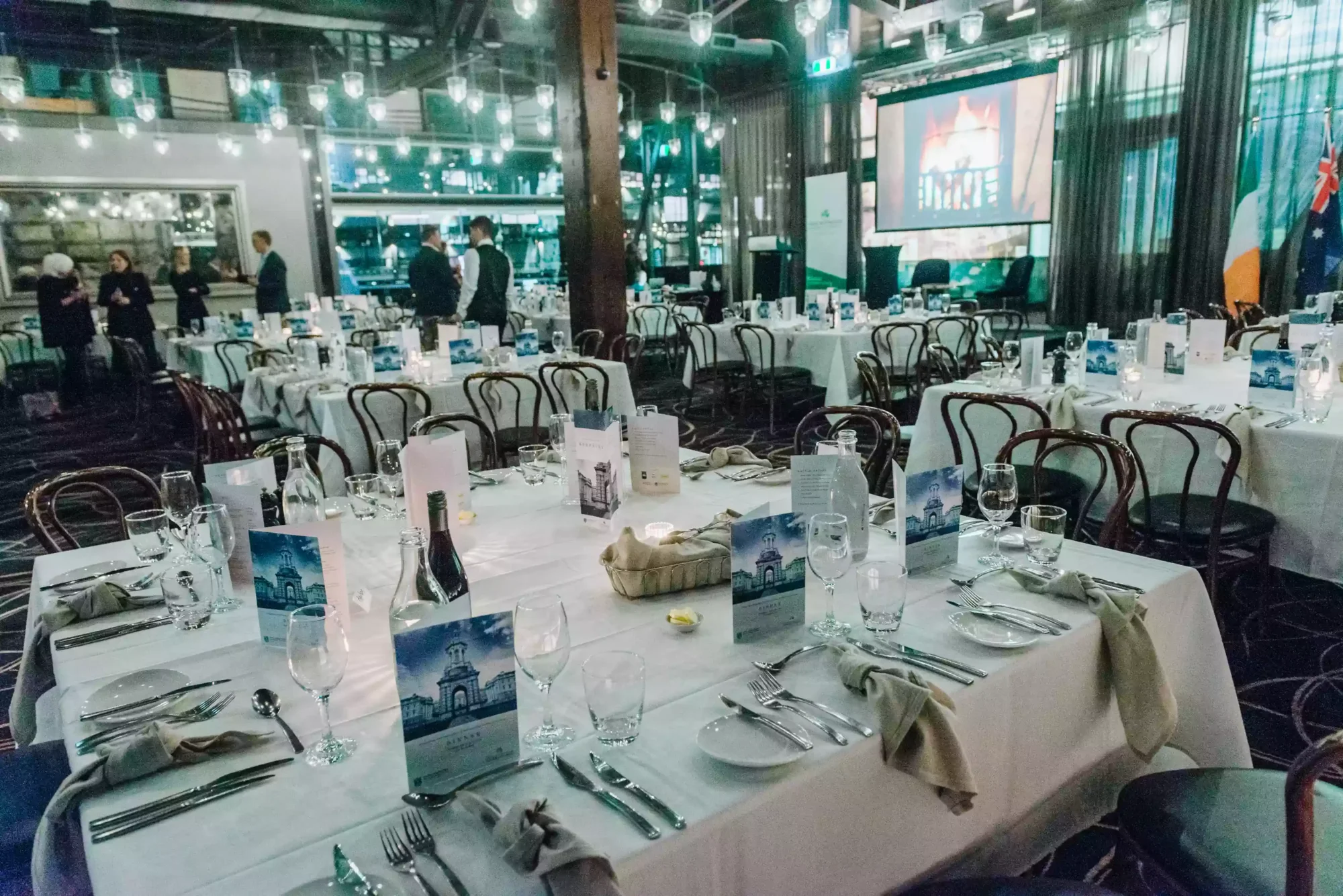 interior view of an event space decor and styling as captured by a sydney event and award photographer