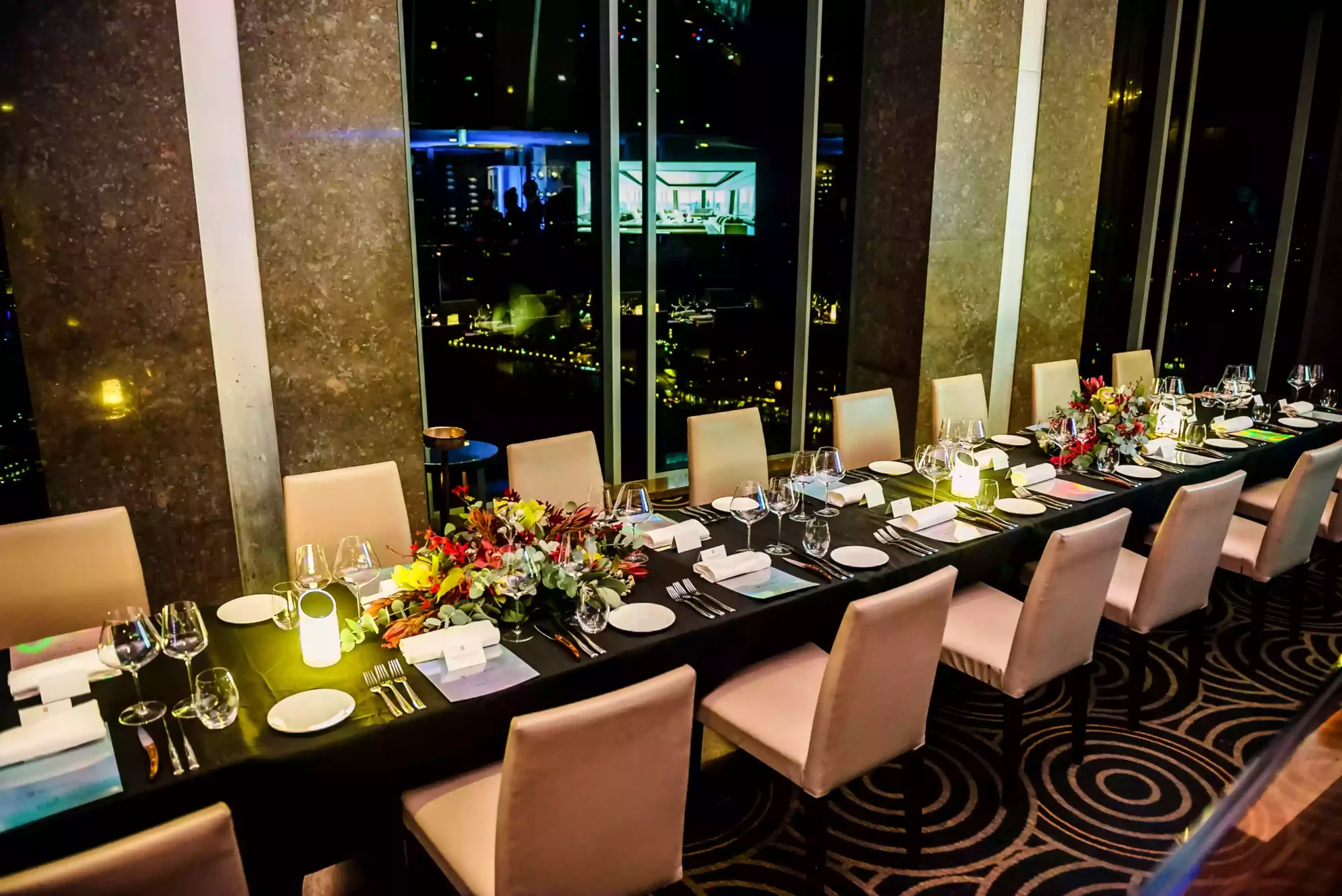 interior view of an event space decor and styling as captured by a sydney event and award photographer