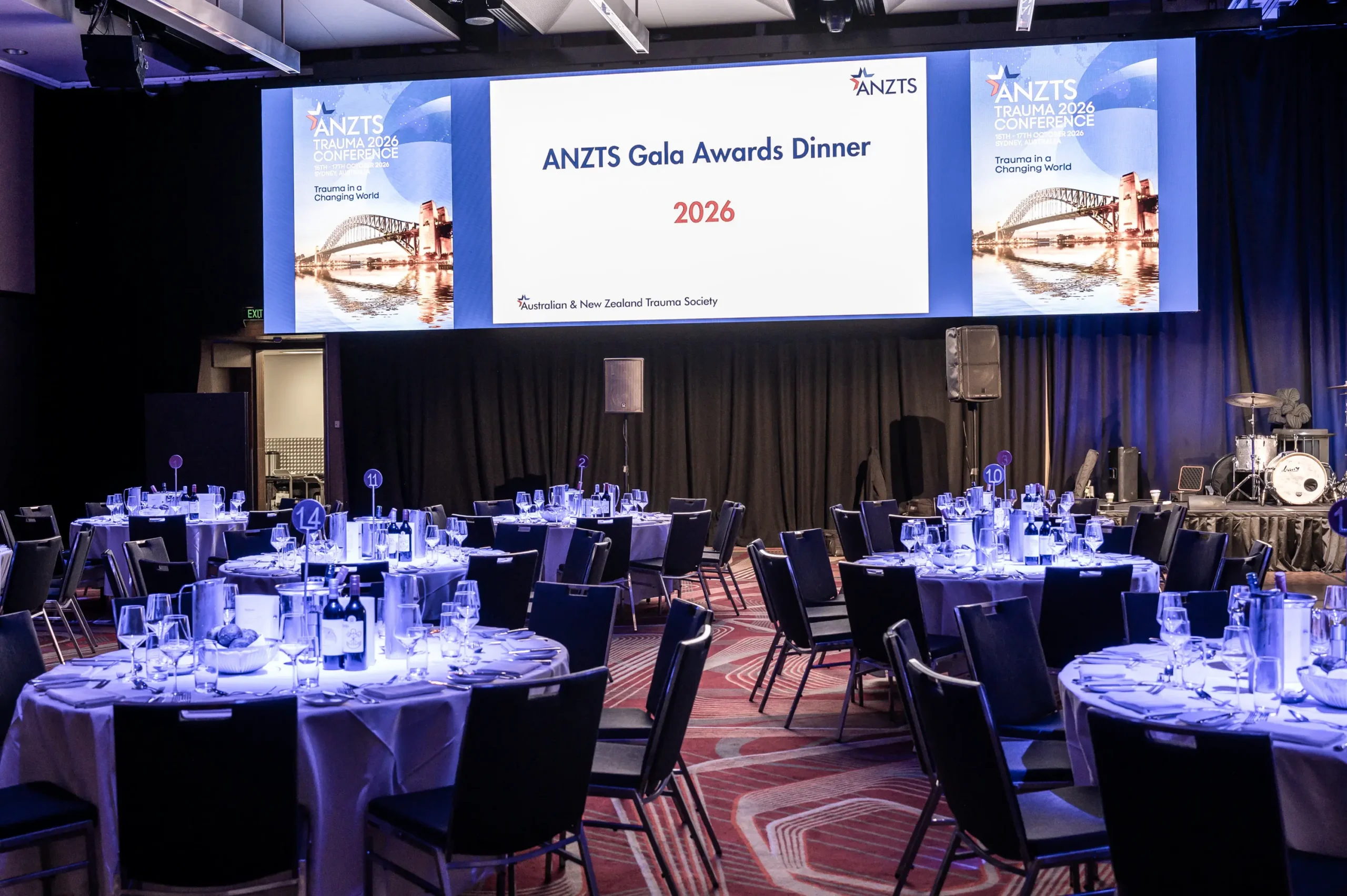 Hilton conference gala dinner setup